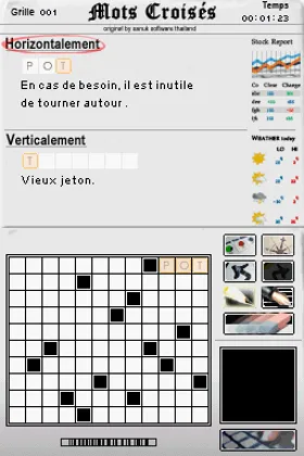 Mots Croises (France) screen shot game playing